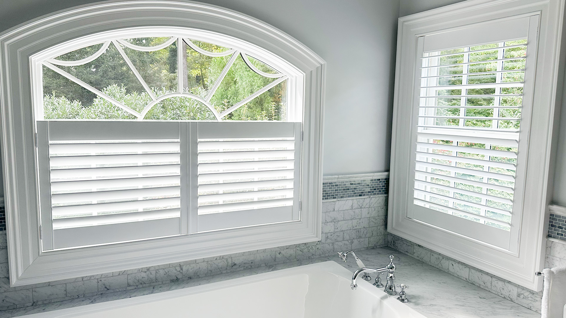Bright room with custom shutters